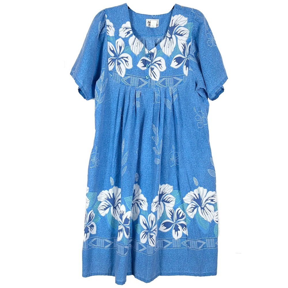 Anthony Richards Muumuu House Dress L Hawaiian Lounge Tropical Beachy Vacation